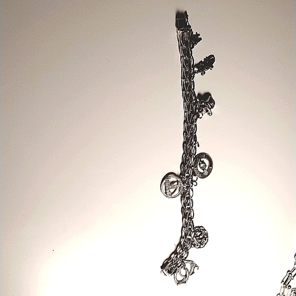 Vintage Sterling silver charm August bracelet